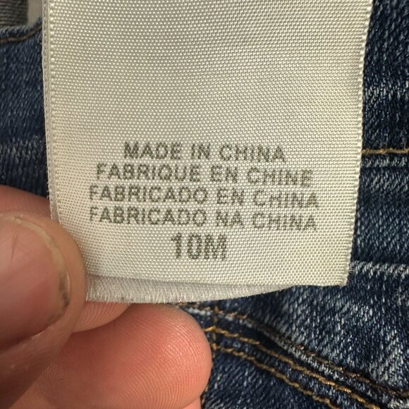 Levi's 505 Straight Leg Womens Blue Jeans Size 10 Distressed Denim - Picture 2 of 9